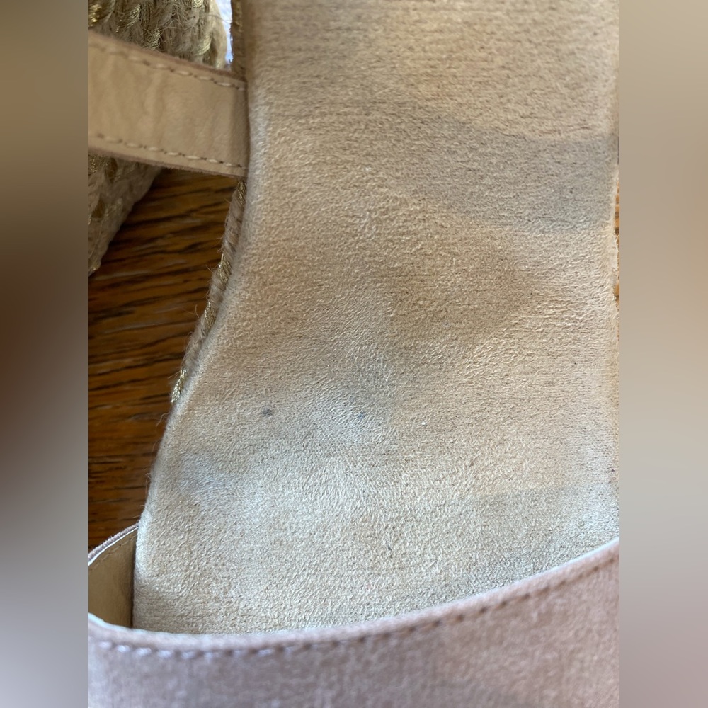 BKE Sole Davinia Platform Wedge Espadrille Sandal 7.5 Beige - Picture 9 of 10